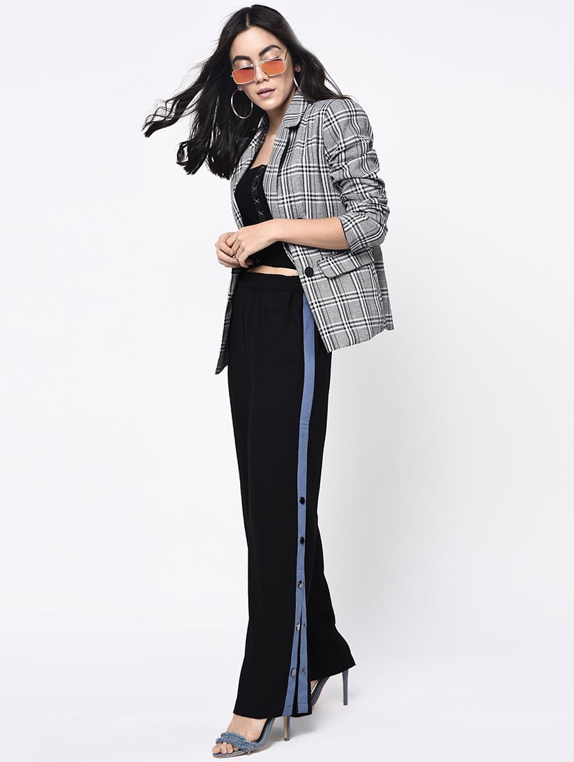 side taping detail flared trouser - 15399595 - Zoom Image - 4