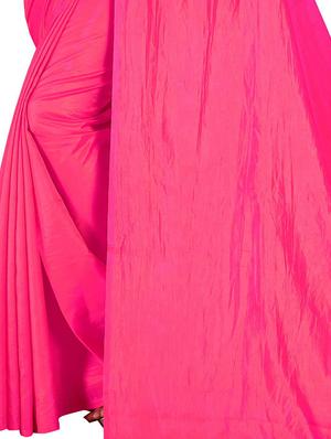 solid mysore silk saree with tassels with blouse - 15400042 - Standard Image - 4