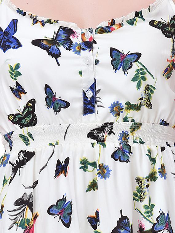 Butterfly Print Maxi Dress - 15400400 - Zoom Image - 4