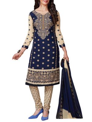 Printed unstitched combo suit - 15400905 - Standard Image - 4