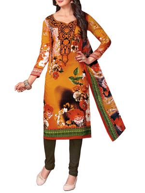Printed unstitched combo suit - 15400922 - Standard Image - 4