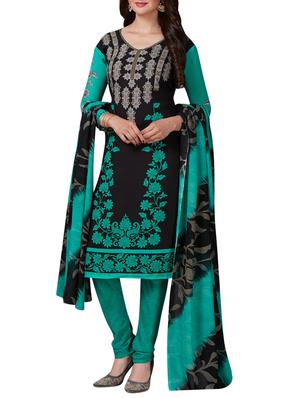Printed unstitched combo suit - 15400986 - Standard Image - 4