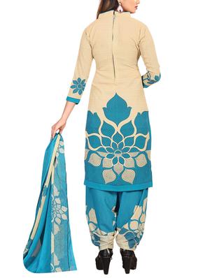 Printed unstitched combo suit - 15401004 - Standard Image - 4