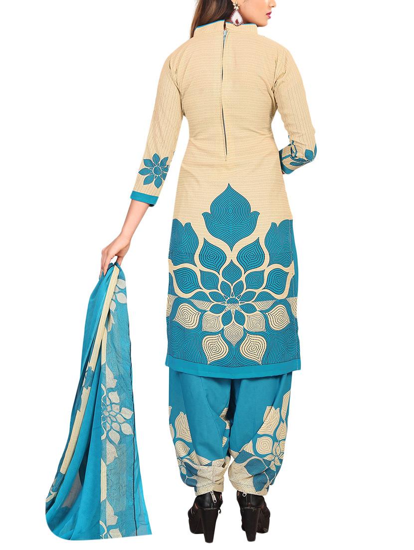 Printed unstitched combo suit - 15401004 - Zoom Image - 4