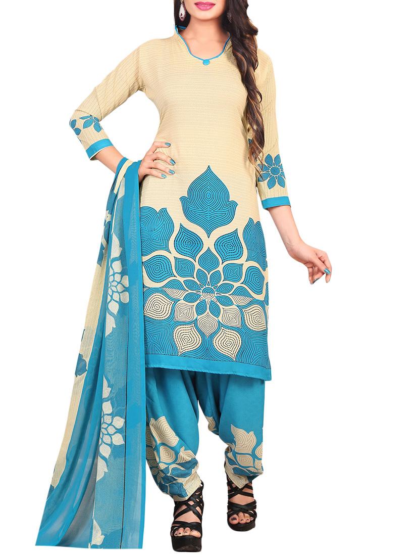 Printed unstitched combo suit - 15401062 - Zoom Image - 4