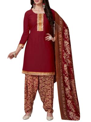 Printed unstitched combo suit - 15401067 - Standard Image - 4
