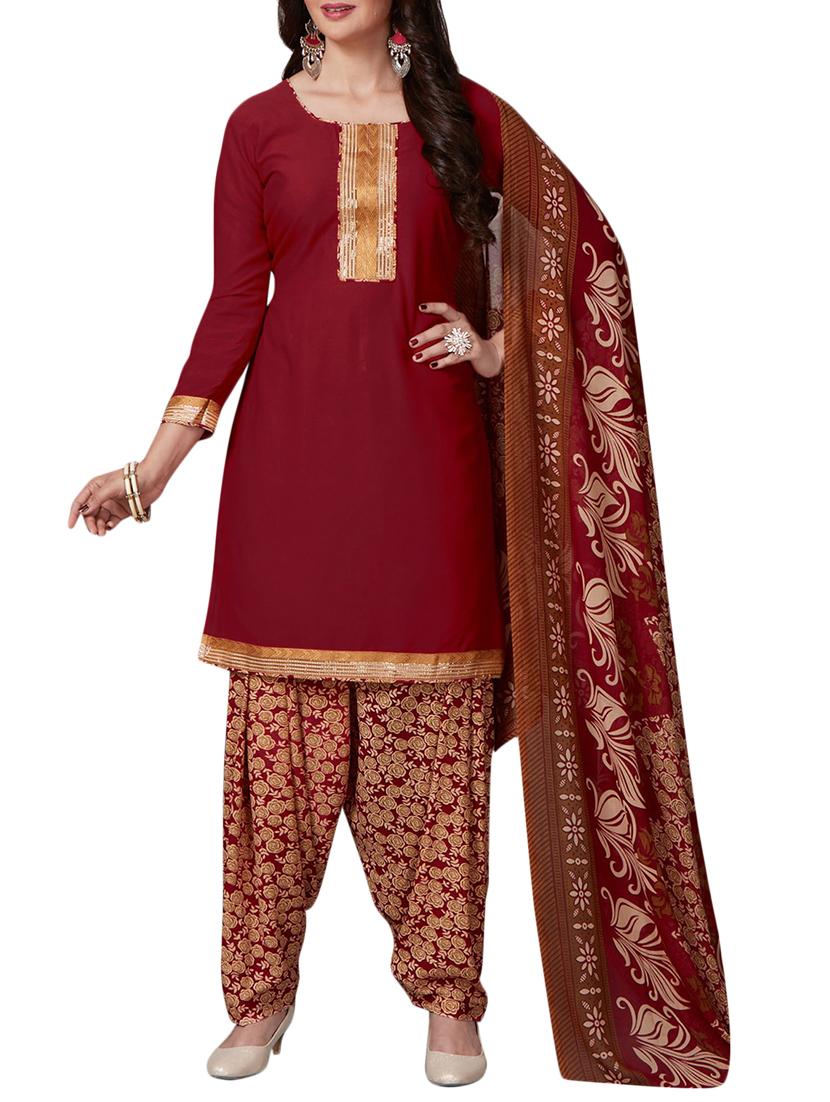 Printed unstitched combo suit - 15401067 - Zoom Image - 4