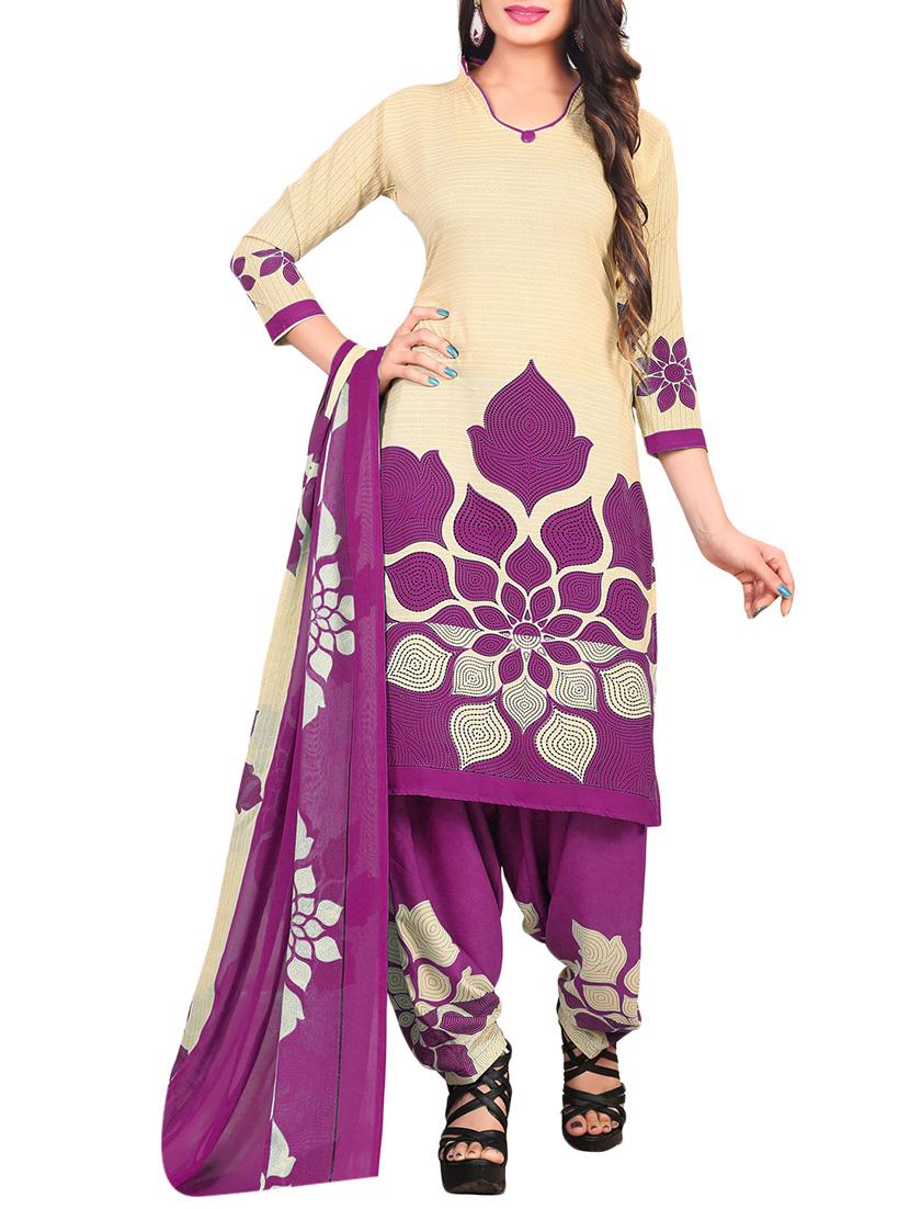 Printed unstitched combo suit - 15401086 - Zoom Image - 4