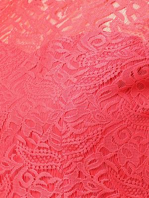 scallop hem textured lace gown - 15401524 - Standard Image - 4
