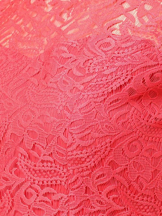 scallop hem textured lace gown - 15401524 - Zoom Image - 4