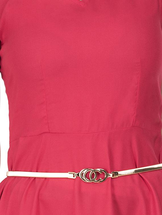 Belted waist high low dress - 15402139 - Zoom Image - 4