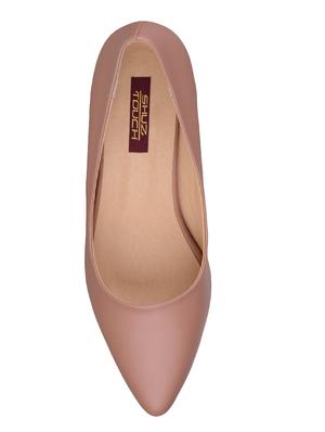 pink leatherette slip on pumps - 15405999 - Standard Image - 4