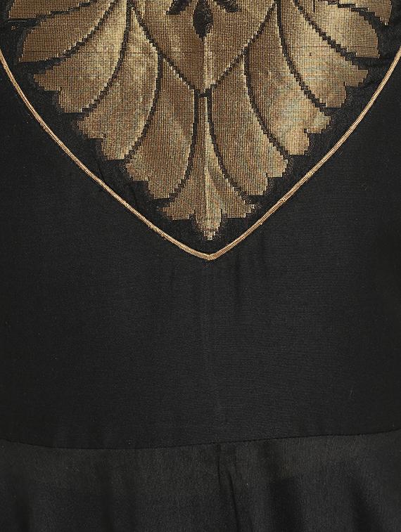 Flared brocade yoke kurta - 15406194 - Zoom Image - 4