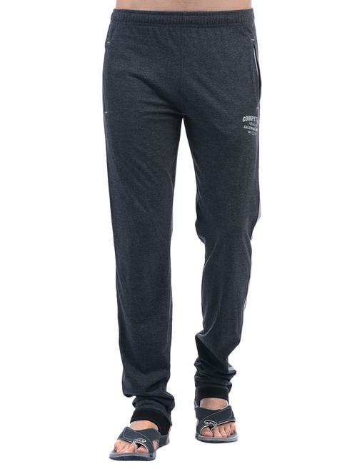grey cotton full length track pant - 15406484 - Standard Image - 1
