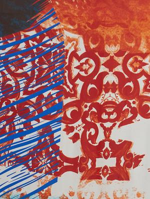 Abstract printed saree with blouse - 15409957 - Standard Image - 4