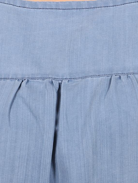 blue a-line kurta - 15410251 - Zoom Image - 4