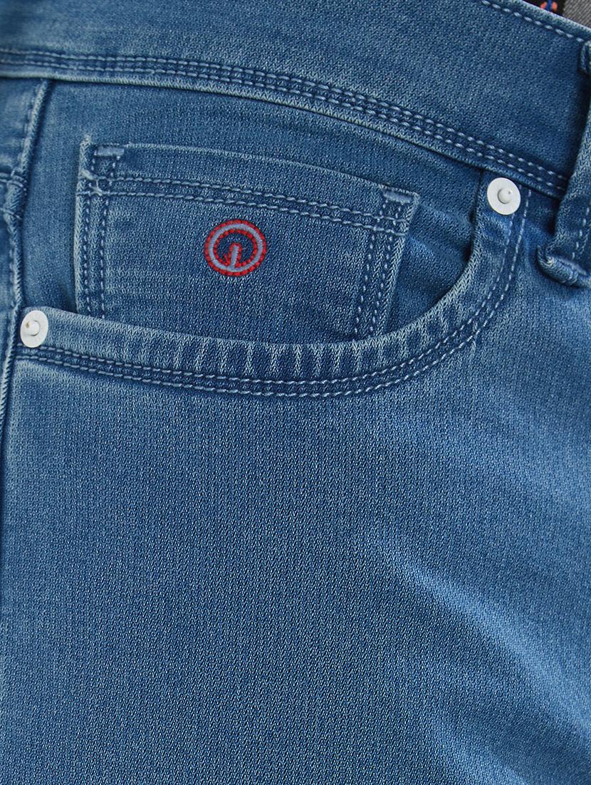 light blue cotton plain jeans - 15410291 - Zoom Image - 4