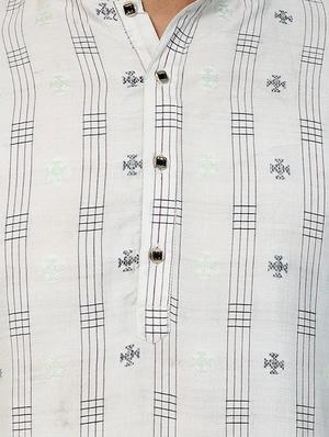 white printed medium kurta - 15410441 - Standard Image - 4