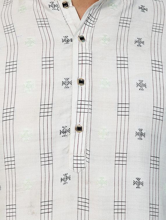 white printed medium kurta - 15410441 - Zoom Image - 4