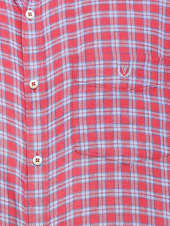 red linen casual shirt - 15410573 - Zoom Image - 4