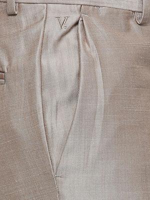 brown terry rayon pleated formal trouser - 15410834 - Standard Image - 4