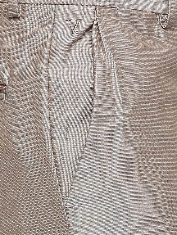 brown terry rayon pleated formal trouser - 15410834 - Zoom Image - 4
