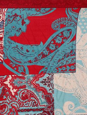 paisley printed crepe saree with blouse - 15411020 - Standard Image - 4