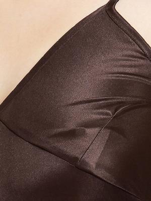 Sweetheart neck side slit nighty - 15411054 - Standard Image - 4