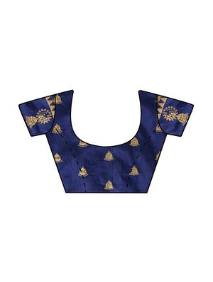 embroidered lace border saree with blouse - 15411062 - Standard Image - 4