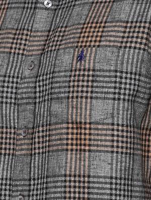 grey cotton casual shirt - 15411214 - Standard Image - 4