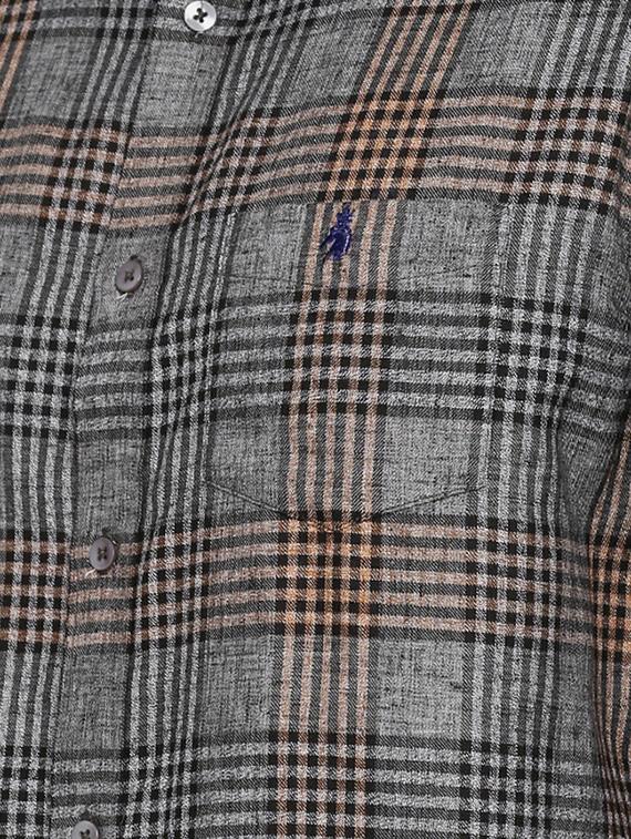grey cotton casual shirt - 15411214 - Zoom Image - 4
