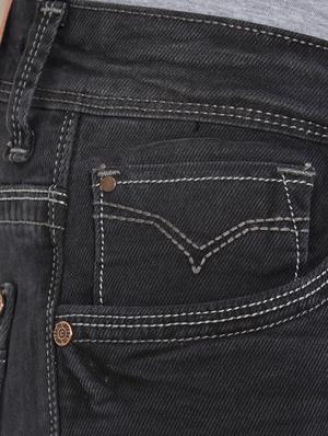 grey cotton washed jeans - 15412040 - Standard Image - 4