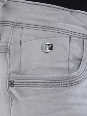 grey cotton plain jeans - 15412042 - Standard Image - 4