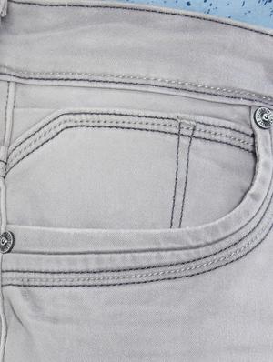 grey cotton washed jeans - 15412043 - Standard Image - 4