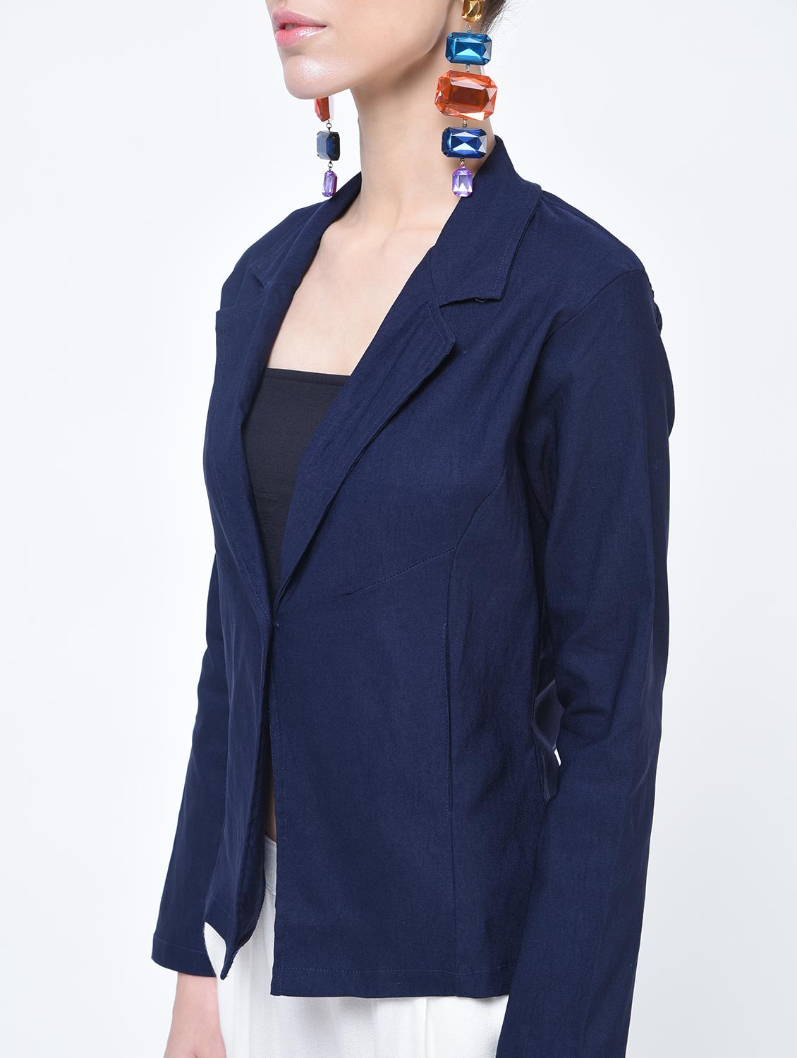 lapel collar formal blazer - 15412202 - Zoom Image - 4