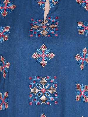 Embroidered Straight Kurta - 15412241 - Standard Image - 4