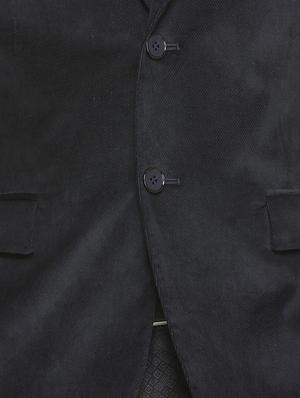black cotton blend single breasted blazer - 15412820 - Standard Image - 4