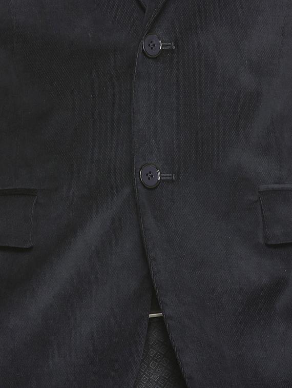 black cotton blend single breasted blazer - 15412820 - Zoom Image - 4
