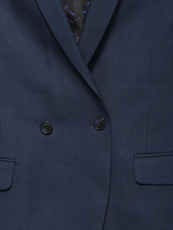 blue polyester blend double breasted suit - 15413072 - Zoom Image - 4
