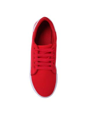 red lace-up sneakers - 15413089 - Standard Image - 4