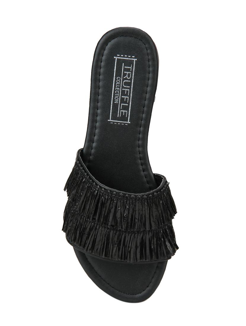 black slip on sandals - 15413153 - Zoom Image - 4