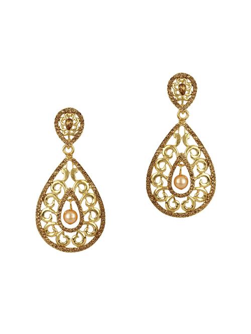 gold tone stone earrings - 15413292 - Very Small Image - 1