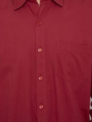 red cotton casual shirt - 15414002 - Standard Image - 4