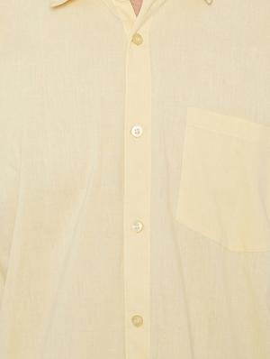 yellow cotton casual shirt - 15414003 - Standard Image - 4