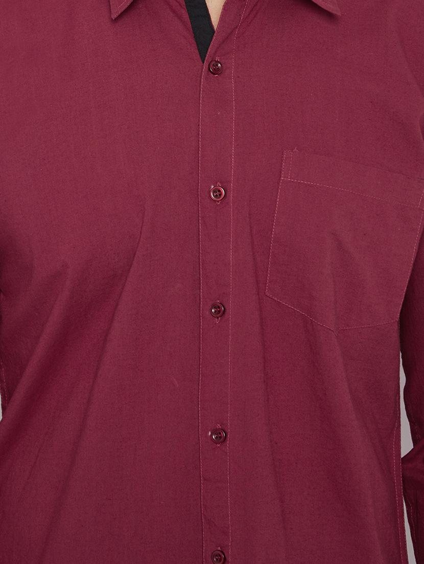 red cotton casual shirt - 15414010 - Zoom Image - 4