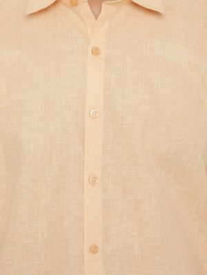 yellow cotton casual shirt - 15414011 - Standard Image - 4
