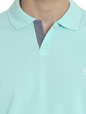 light blue cotton polo t-shirt - 15414719 - Standard Image - 4