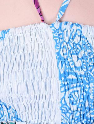 smocked halter maxi dress - 15414773 - Standard Image - 4