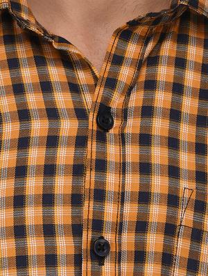 yellow cotton casual shirt - 15415883 - Standard Image - 4