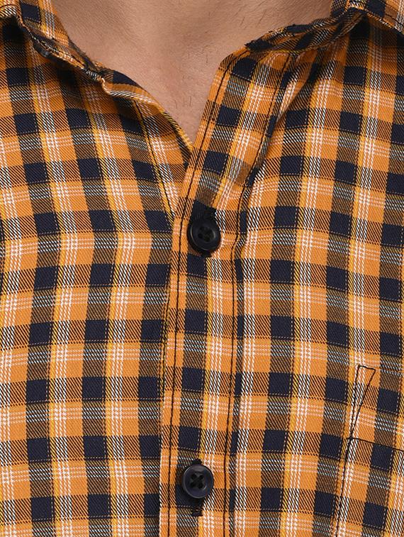 yellow cotton casual shirt - 15415883 - Zoom Image - 4